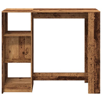 Tavolo Bar con Ripiano Legno Antico 124x46x103,5 cm Multistrato 854398