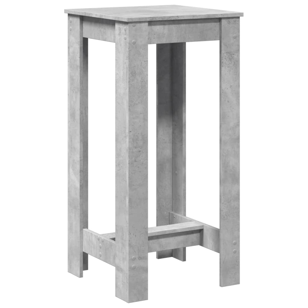 Tavolo da Bar Grigio Cemento 51x50x103,5cm in Legno Multistrato 854403
