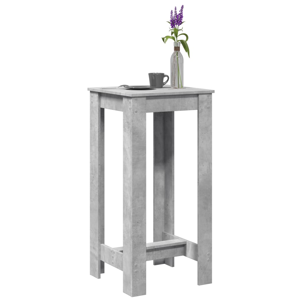 Tavolo da Bar Grigio Cemento 51x50x103,5cm in Legno Multistrato 854403