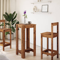 vidaXL Tavolo da Bar Legno Antico 51x50x103,5 cm in Legno Multistrato
