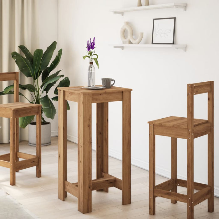 Tavolo Bar Rovere Artigianale 51x50x103,5 cm Legno Multistrato