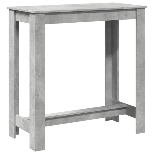 Tavolo da Bar Grigio Cemento 102x50x103,5 cm Legno Multistrato 854412