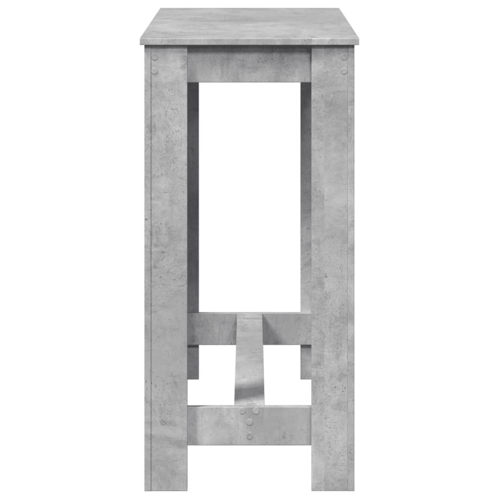 Tavolo da Bar Grigio Cemento 102x50x103,5 cm Legno Multistrato 854412