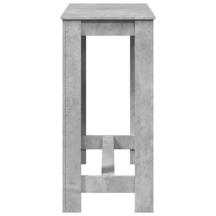 Tavolo da Bar Grigio Cemento 102x50x103,5 cm Legno Multistrato 854412