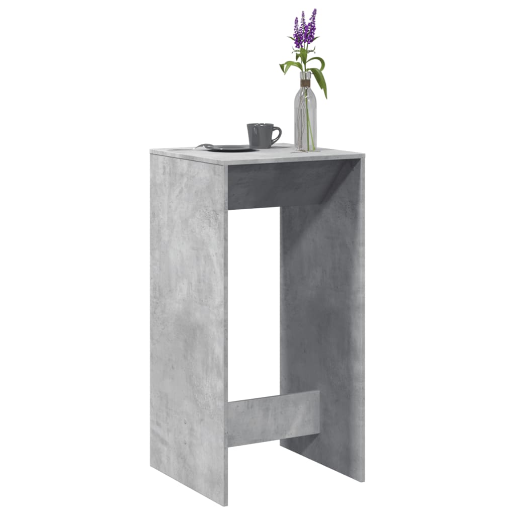 Tavolo da Bar Grigio Cemento 51x50x103,5cm in Legno Multistrato 854421