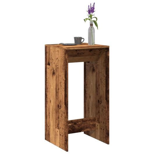 vidaXL Tavolo da Bar Legno Antico 51x50x103,5 cm in Legno Multistrato
