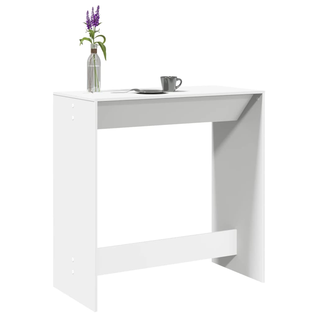Tavolo da Bar Bianco 102x50x103,5 cm in Legno Multistrato 854427