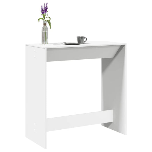 Tavolo da Bar Bianco 102x50x103,5 cm in Legno Multistrato 854427