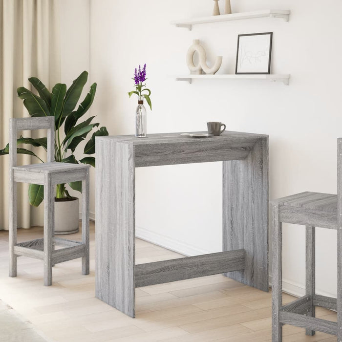 Tavolo da Bar Grigio Sonoma 102x50x103,5cm in Legno Multistrato 854432
