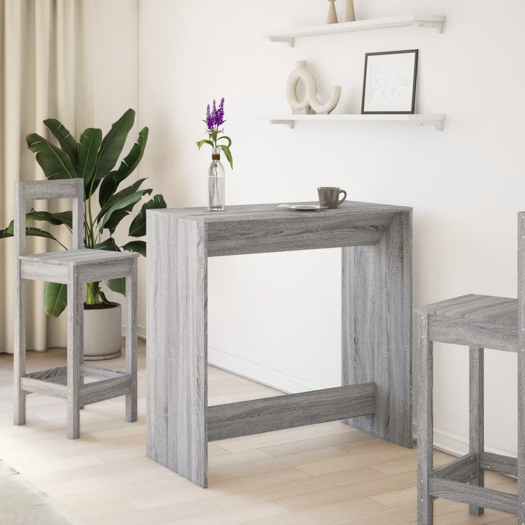 Tavolo da Bar Grigio Sonoma 102x50x103,5cm in Legno Multistrato 854432