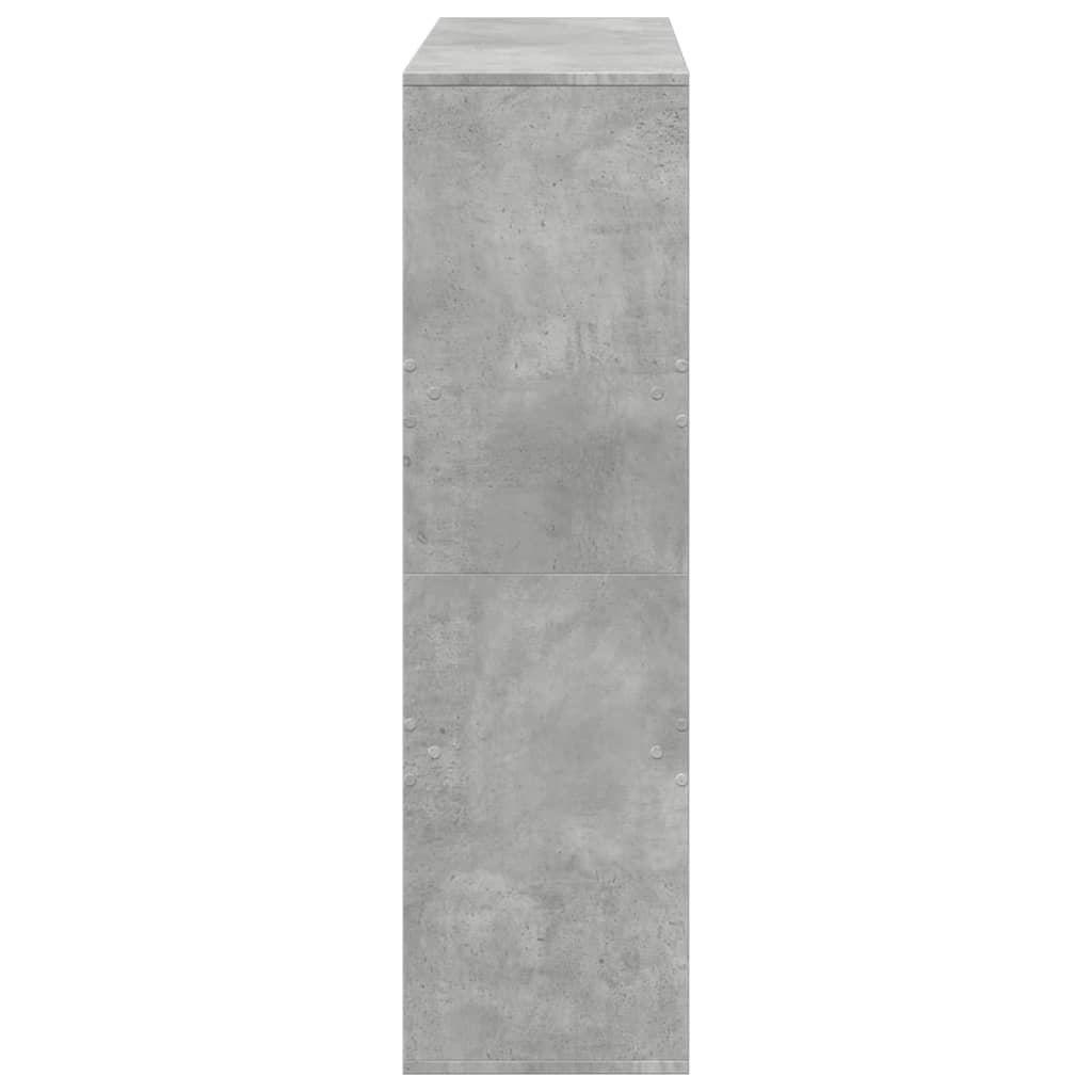 Libreria Divisorio-Scaffale per Libri-Mobile di Stoccaggio Grigio Cemento 100x33x115 cm