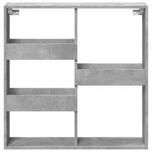 Armadietto a Muro Grigio Cemento 80x15x80 cm Legno Multistrato 854547