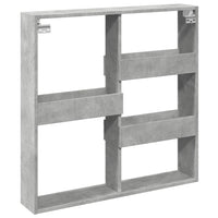 Armadietto a Muro Grigio Cemento 80x15x80 cm Legno Multistrato 854547