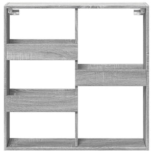 Armadietto a Muro Grigio Sonoma 80x15x80cm in Legno Multistrato 854549