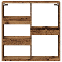 Mobile a Parete Legno Antico 80x15x80 cm in Legno Multistrato 854551
