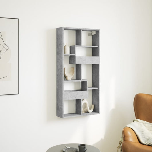 vidaXL Armadietto a Muro Grigio Cemento 50x15x100 cm in Truciolato