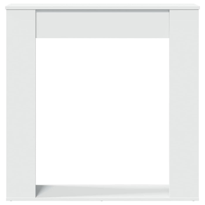 Cornice per Camino Bianca 100x20x100 cm in Truciolato