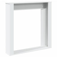 Cornice per Camino-Rivestimento per Camino Bianca 100x20x100 cm in Truciolato