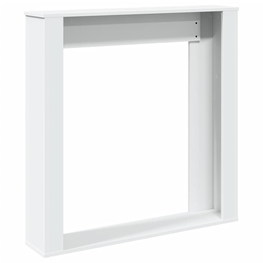 Cornice per Camino Bianca 100x20x100 cm in Truciolato 854571