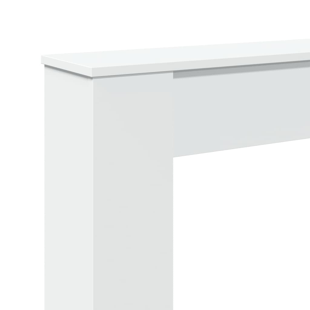 Cornice per Camino-Rivestimento per Camino Bianca 100x20x100 cm in Truciolato