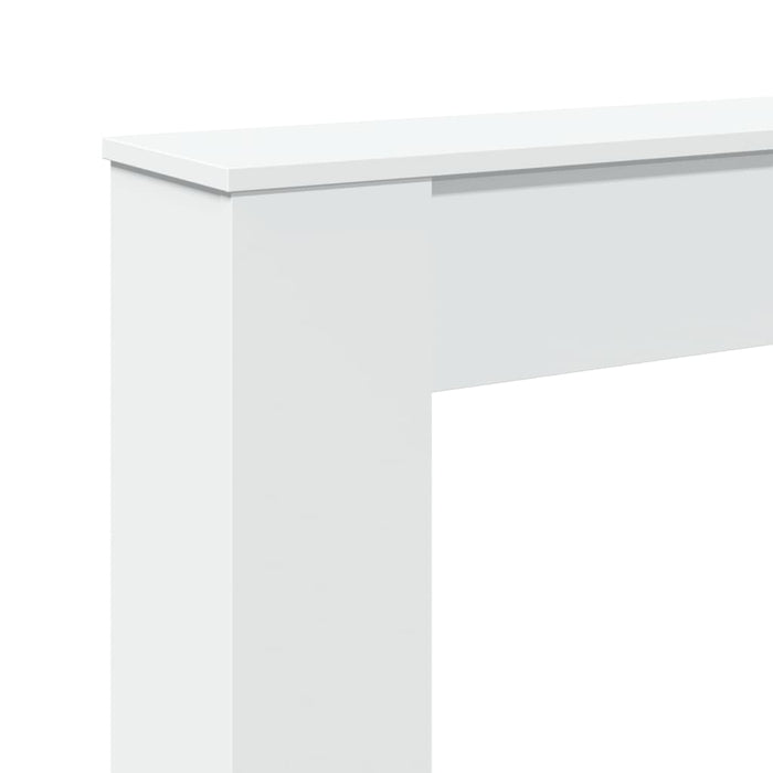 Cornice per Camino Bianca 100x20x100 cm in Truciolato 854571