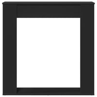 Cornice per Camino Nera 100x20x100 cm in Truciolato 854572