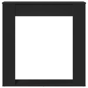 Cornice per Camino Nera 100x20x100 cm in Truciolato