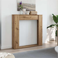 Cornice per Camino-Rivestimento per Camino Rovere Artigianale 100x20x100 cm Truciolato