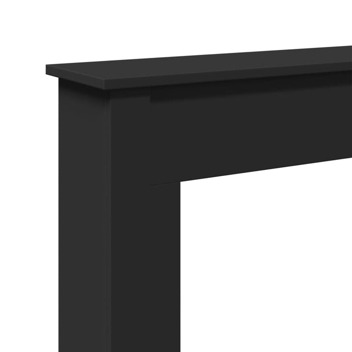 Cornice per Camino-Rivestimento per Camino Nera 75x20x87,5 cm in Truciolato