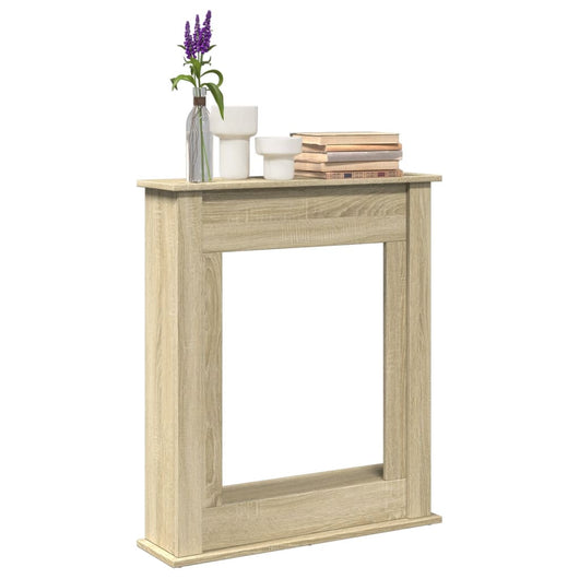 Cornice per Camino-Rivestimento per Camino Rovere Sonoma 75x20x87,5 cm in Truciolato