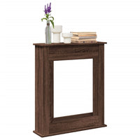 Cornice per Camino-Rivestimento per Camino Rovere Marrone 75x20x87,5 cm in Truciolato