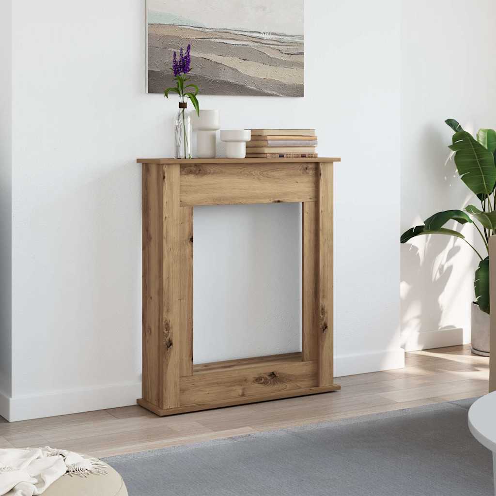 Cornice per Camino Rovere Artigianale 75x20x87,5 cm Truciolato 854588