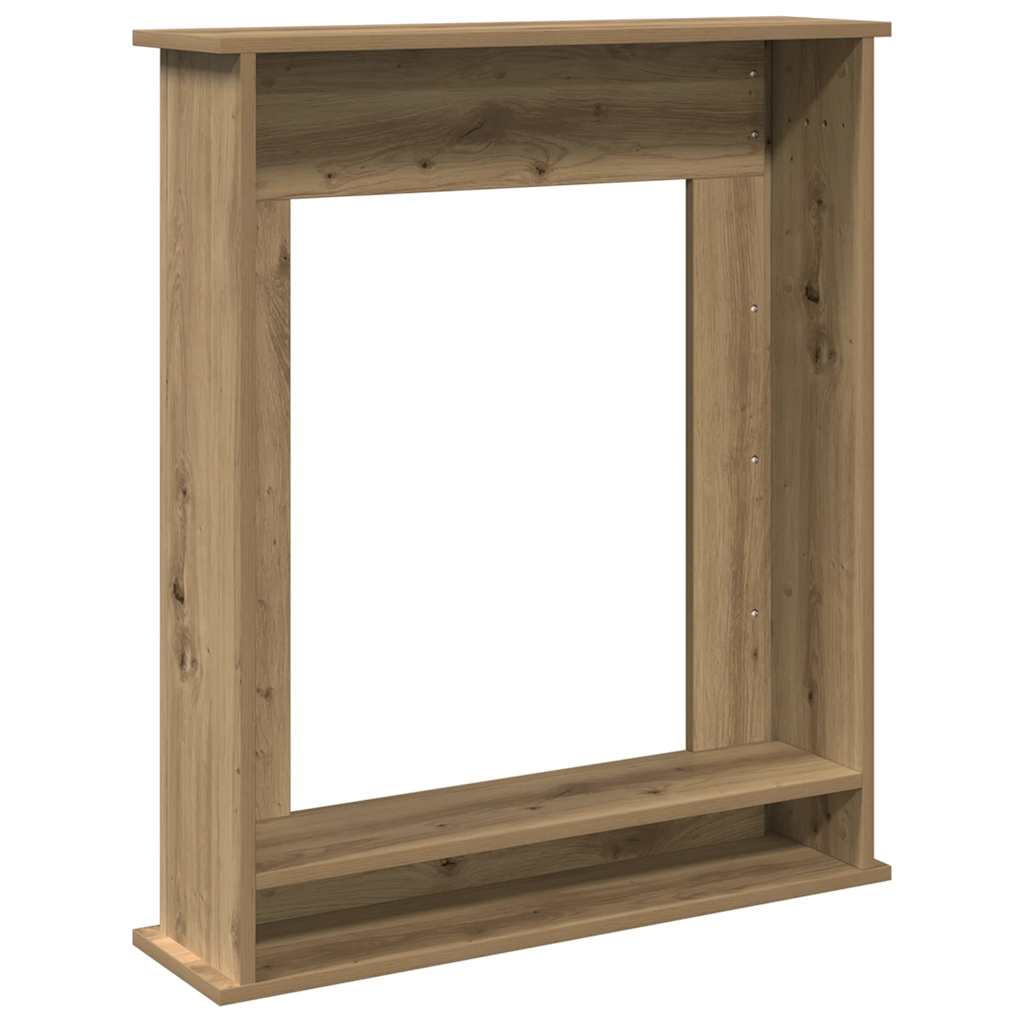 Cornice per Camino Rovere Artigianale 75x20x87,5 cm Truciolato 854588