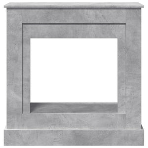 Cornice per Camino Grigio Cemento 90x30x90 cm in Truciolato