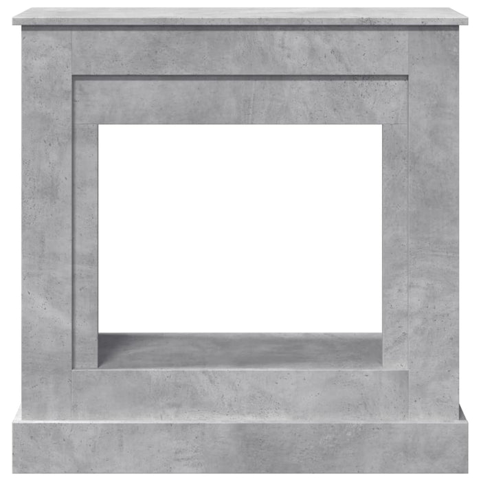 Cornice per Camino Grigio Cemento 90x30x90 cm in Truciolato