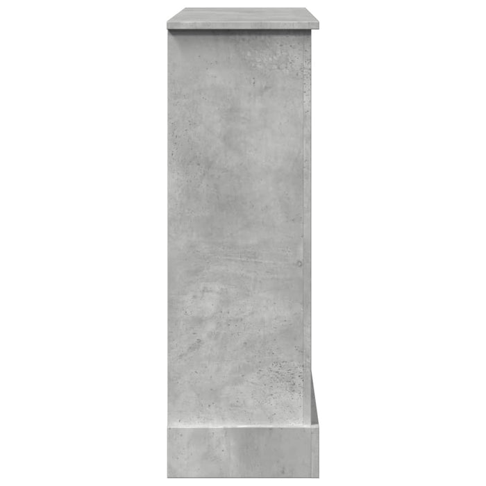 Cornice per Camino Grigio Cemento 90x30x90 cm in Truciolato 854592
