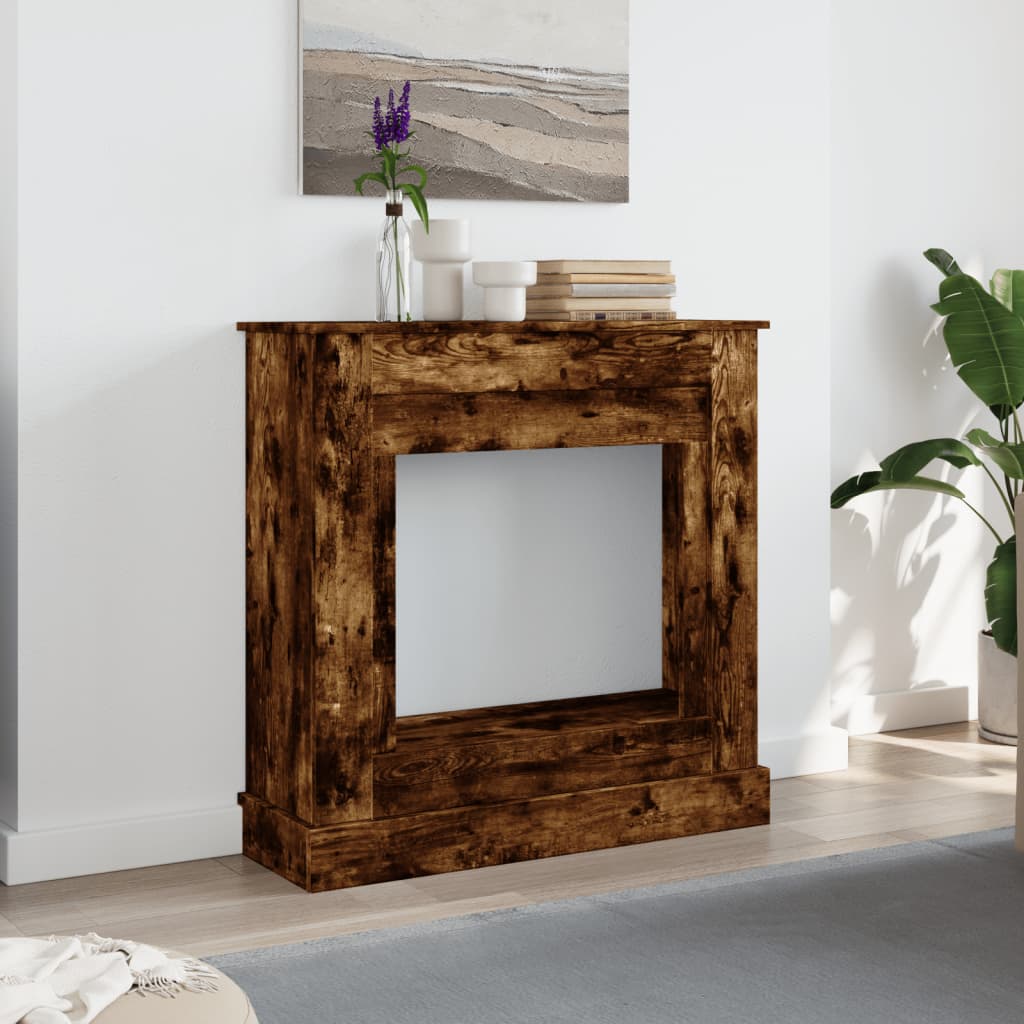 Cornice per Camino Rovere Fumo 90x30x90 cm in Truciolato