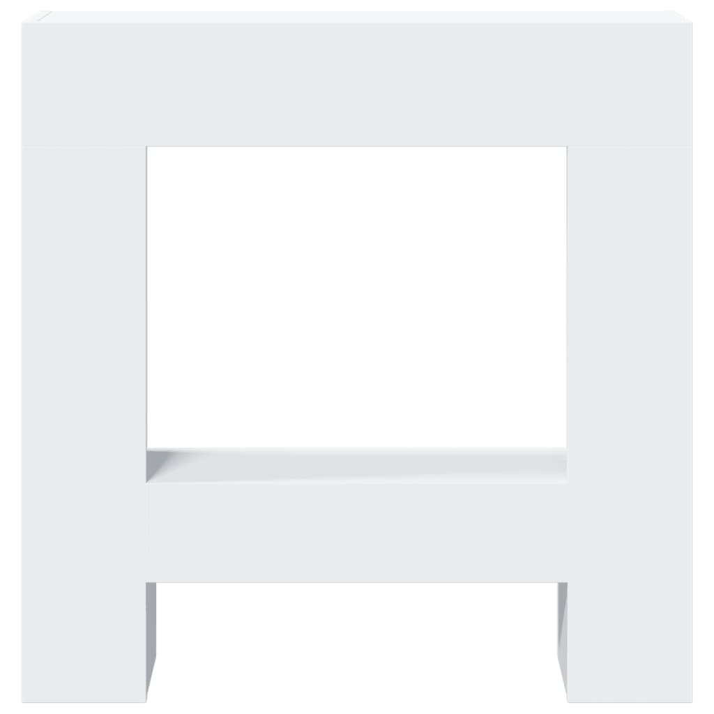 Cornice per Camino Bianca 81x18x82 cm in Truciolato 854598