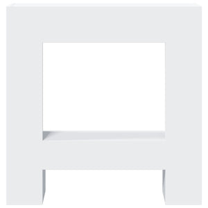 Cornice per Camino Bianca 81x18x82 cm in Truciolato 854598