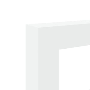 Cornice per Camino Bianca 81x18x82 cm in Truciolato 854598