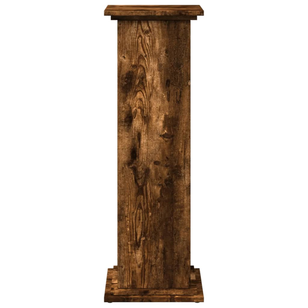 vidaXL Espositore con Portaoggetti Rovere Fumo 31x30x90cm Truciolato