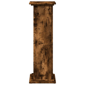 vidaXL Espositore con Portaoggetti Rovere Fumo 31x30x90cm Truciolato