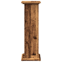 Espositore con Portaoggetti Legno Antico 31x30x90 cm Truciolato