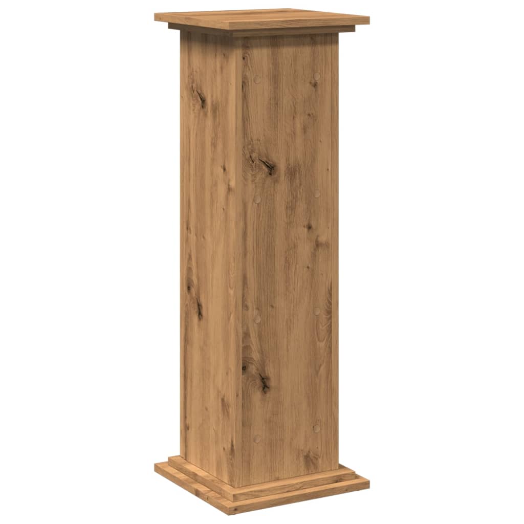 Espositore Portaoggetti Rovere Artigianale 31x30x90 Truciolato