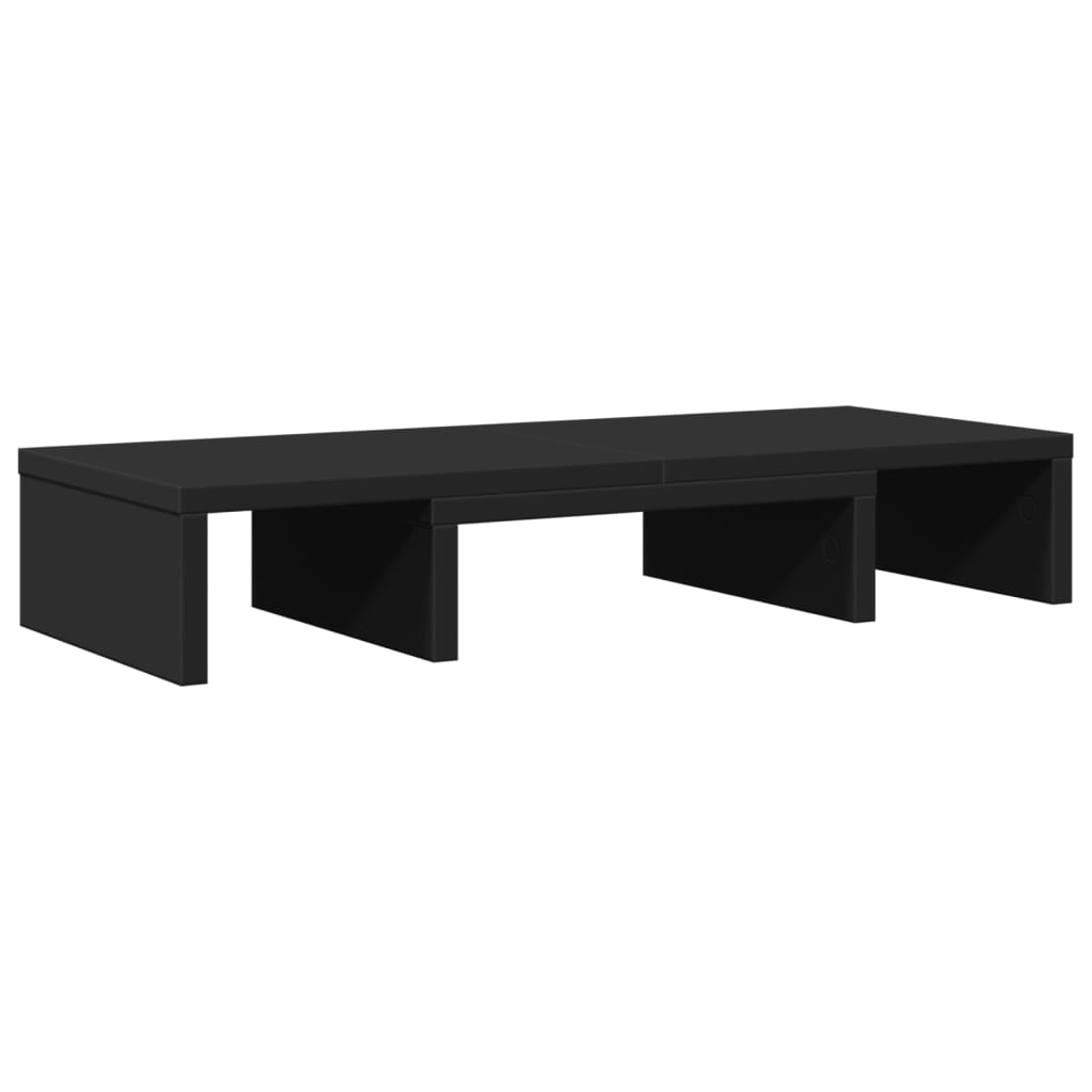 Supporto per monitor da tavolo mobile da scrivania regolabile in legno ingegnerizzato nero 02_0044969
