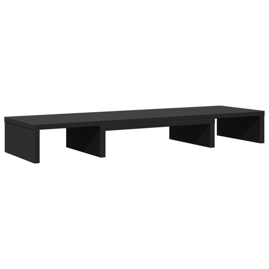 Supporto per monitor tavolo scrivania regolabile in legno ingegnerizzato nero 02_0045017