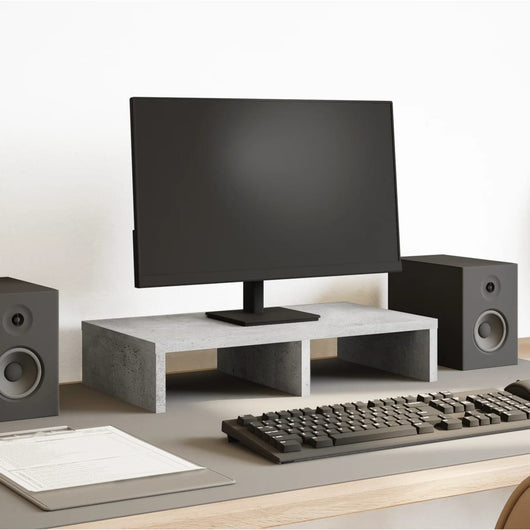 Supporto per Monitor Grigio Cemento 50x27x10 cm in Truciolato 854646