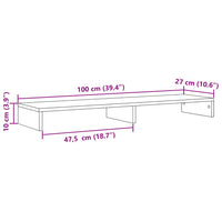Supporto per Monitor Bianco 100x27x10 cm Truciolato 854652