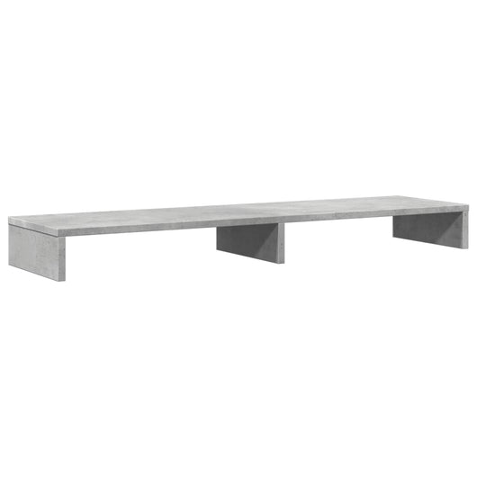 Supporto per monitor tavolo da scrivania mobile 100 x 27 x 10 cm legno ingegnerizzato grigio 02_0044834