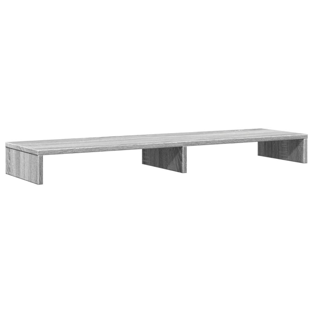 Supporto per monitor da tavolo mobile da ufficio Sonoma 100 x 27 x 10 cm legno ingegnerizzato grigio 02_0044976